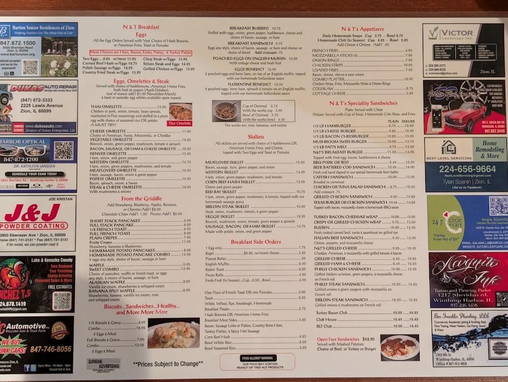 N & T Family Restaurant Menu image 2